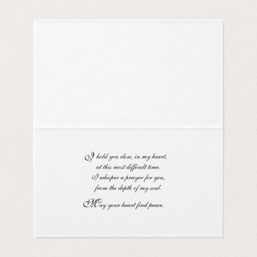 Close in my heart... Sympathy / Thinking of You Kaart (Binnenkant ongevouwen)