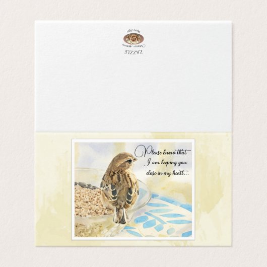 Close in my heart... Sympathy / Thinking of You Kaart (Buitenkant ongevouwen)