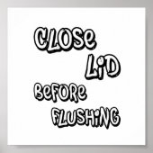 Close Lid Before Flushing Poster (Voorkant)