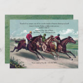 Close Race Derby Invitation Kaart (Voorkant / Achterkant)