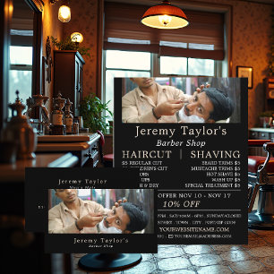 Close Shave, Mannen Barbers Adverteren Flyer