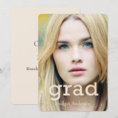 Close-up Afstuderen foto aankondiging (Voorkant / Achterkant)