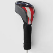 Close-up Amerikaanse vlag Golfheadcover (Schuin)