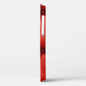 Close up background texture of scarlet red capiton Case-Mate iPhone case (Achterkant / Links)