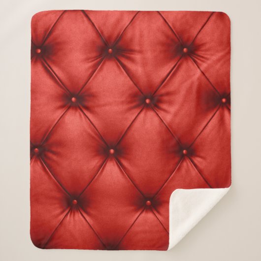 Close up background texture of scarlet red capiton sherpa deken (Voorkant)