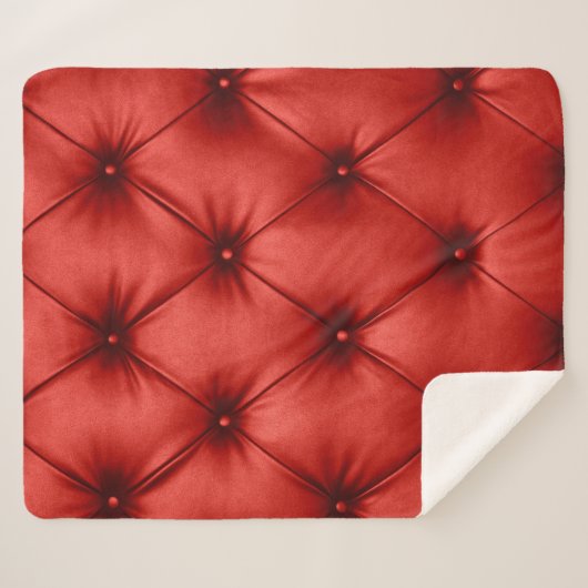 Close up background texture of scarlet red capiton sherpa deken (Voorkant (horizontaal))