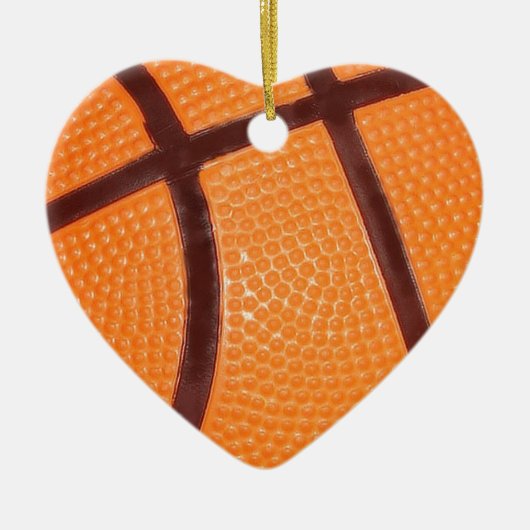 Close-up Basketbal Keramisch Ornament (Voorkant)