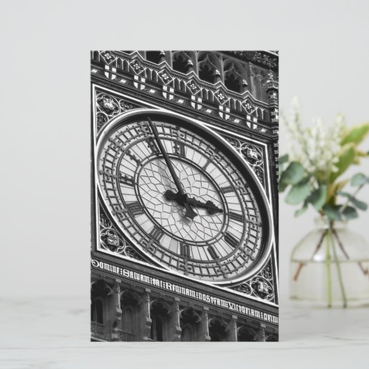 Close-up Big Ben-klokkentoren Reizen Europa Briefpapier (Staand voorkant)