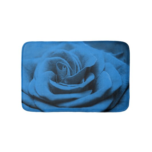 Close-up blauw rood roos, macro schoonheid. badmat (Voorkant)