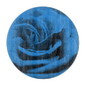 Close-up blauw rood roos, macro schoonheid. snijplank (Voorkant)