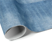 Close-up blauwe denim jeans textuur cadeaupapier (Rol Hoek)