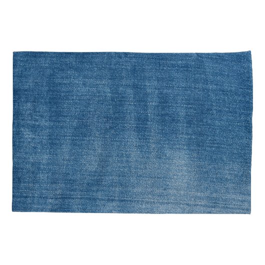 Close-up blauwe denim jeans textuur kussensloop (Achterkant)