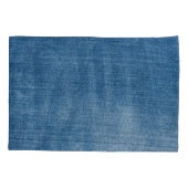 Close-up blauwe denim jeans textuur kussensloop (Achterkant)
