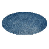 Close-up blauwe denim jeans textuur snijplank (Hoek)