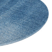 Close-up blauwe denim jeans textuur snijplank (Hoek)