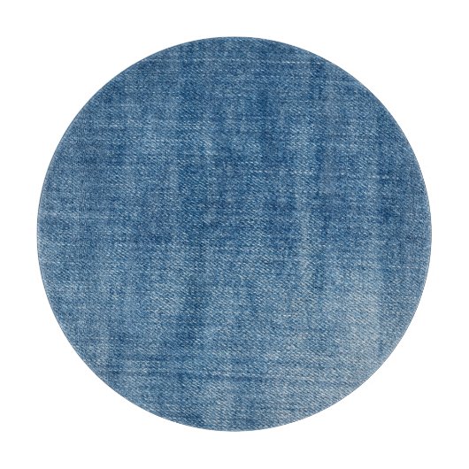 Close-up blauwe denim jeans textuur snijplank (Voorkant)