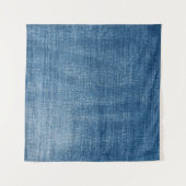 Close-up blauwe denim jeans textuur wandkleed (Voorkant (horizontaal))