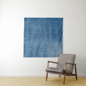 Close-up blauwe denim jeans textuur wandkleed (In situ)