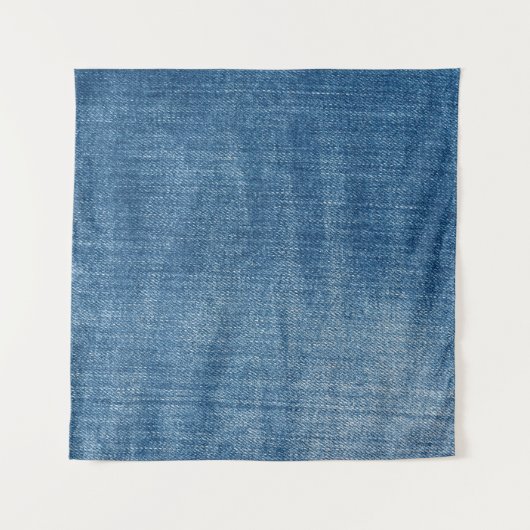 Close-up blauwe denim jeans textuur wandkleed (Voorkant)