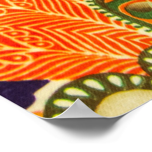 Close-up  doek patroon achtergrond. poster (Hoek)