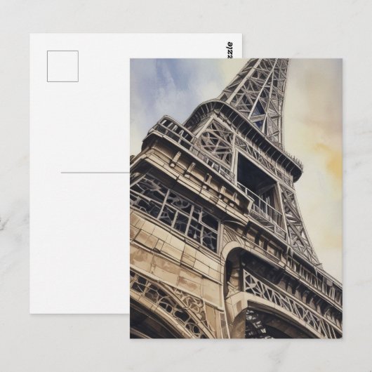 Close-up Eiffeltoren Parijs Love City Travel Briefkaart (Voorkant / Achterkant)