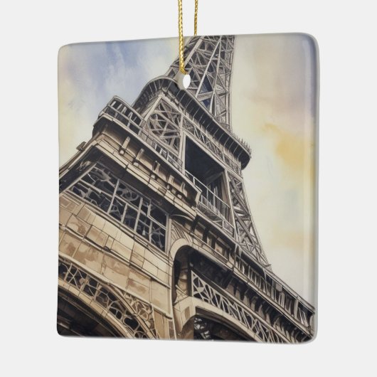 Close-up Eiffeltoren Parijs Love City Travel Keramisch Ornament (Links)