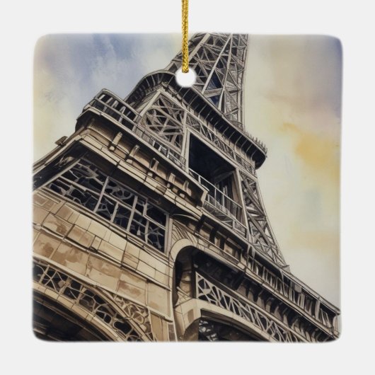 Close-up Eiffeltoren Parijs Love City Travel Keramisch Ornament (Achterkant)