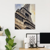 Close-up Eiffeltoren Parijs Love City Travel Poster (Thuiskantoor)