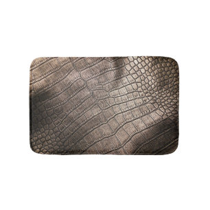 Close-up Elegant leer: gestructureerd patroon Badmat