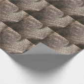 Close-up Elegant leer: gestructureerd patroon Cadeaupapier (Hoek)