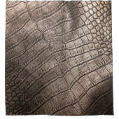 Close-up Elegant leer: gestructureerd patroon Douchegordijn (Voorkant)