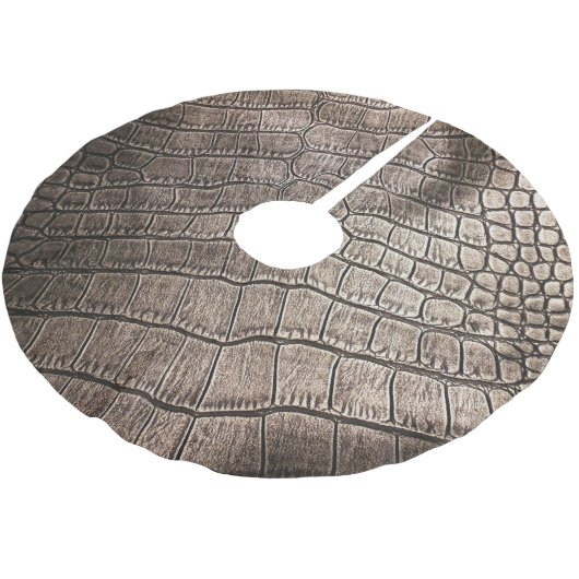 Close-up Elegant leer: gestructureerd patroon Kerstboom Rok (Gekanteld)