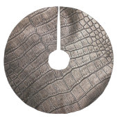 Close-up Elegant leer: gestructureerd patroon Kerstboom Rok (Voorkant)