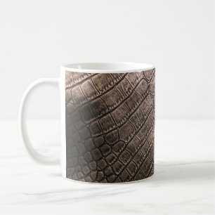Close-up Elegant leer: gestructureerd patroon Koffiemok