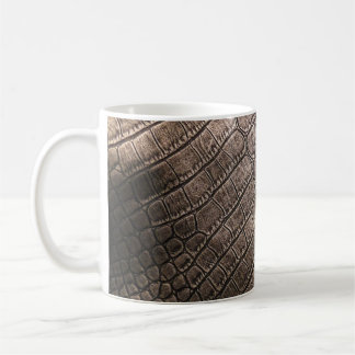 Close-up Elegant leer: gestructureerd patroon Koffiemok