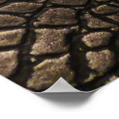 Close-up Elegant leer: gestructureerd patroon Poster (Hoek)