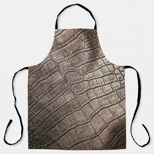 Close-up Elegant leer: gestructureerd patroon Schort (Voorkant)