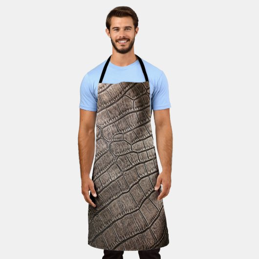 Close-up Elegant leer: gestructureerd patroon Schort (Gedragen)