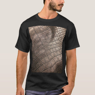 Close-up Elegant leer: gestructureerd patroon T-shirt