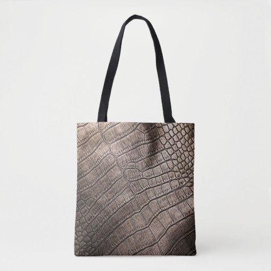 Close-up Elegant leer: gestructureerd patroon Tote Bag (Voorkant)