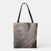 Close-up Elegant leer: gestructureerd patroon Tote Bag (Achterkant)