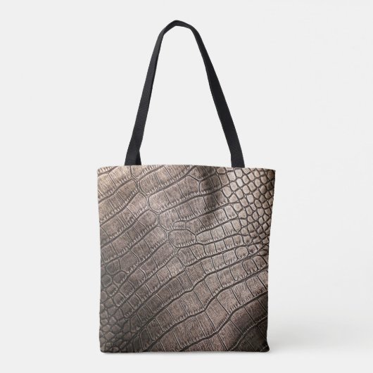 Close-up Elegant leer: gestructureerd patroon Tote Bag (Achterkant)