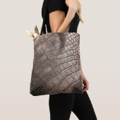 Close-up Elegant leer: gestructureerd patroon Tote Bag (Dichtbij)
