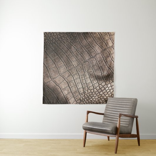 Close-up Elegant leer: gestructureerd patroon Wandkleed (In Situ (horizontaal))