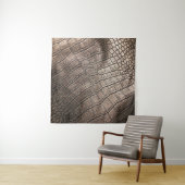 Close-up Elegant leer: gestructureerd patroon Wandkleed (In situ)