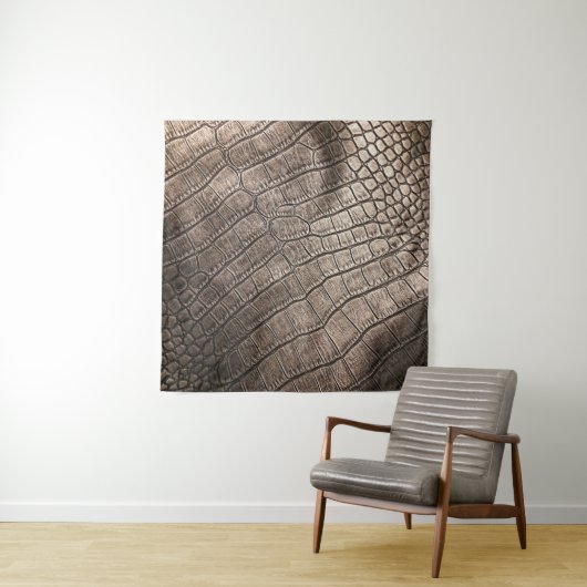 Close-up Elegant leer: gestructureerd patroon Wandkleed (In situ)
