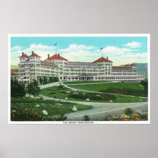 Close-up Exterior Uitzicht of Mt. Washington Hotel Poster (Voorkant)