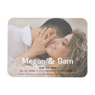 Close-up Foto Huwelijk Save the Date Magneet