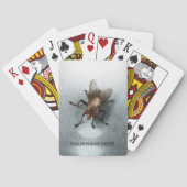Close-up foto van een vlieg pokerkaarten (Achterkant)