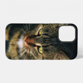 CLOSE-UP FOTOGRAFIE VAN GRIJZE POES iPhone HOESJE (Achterkant horizontaal)